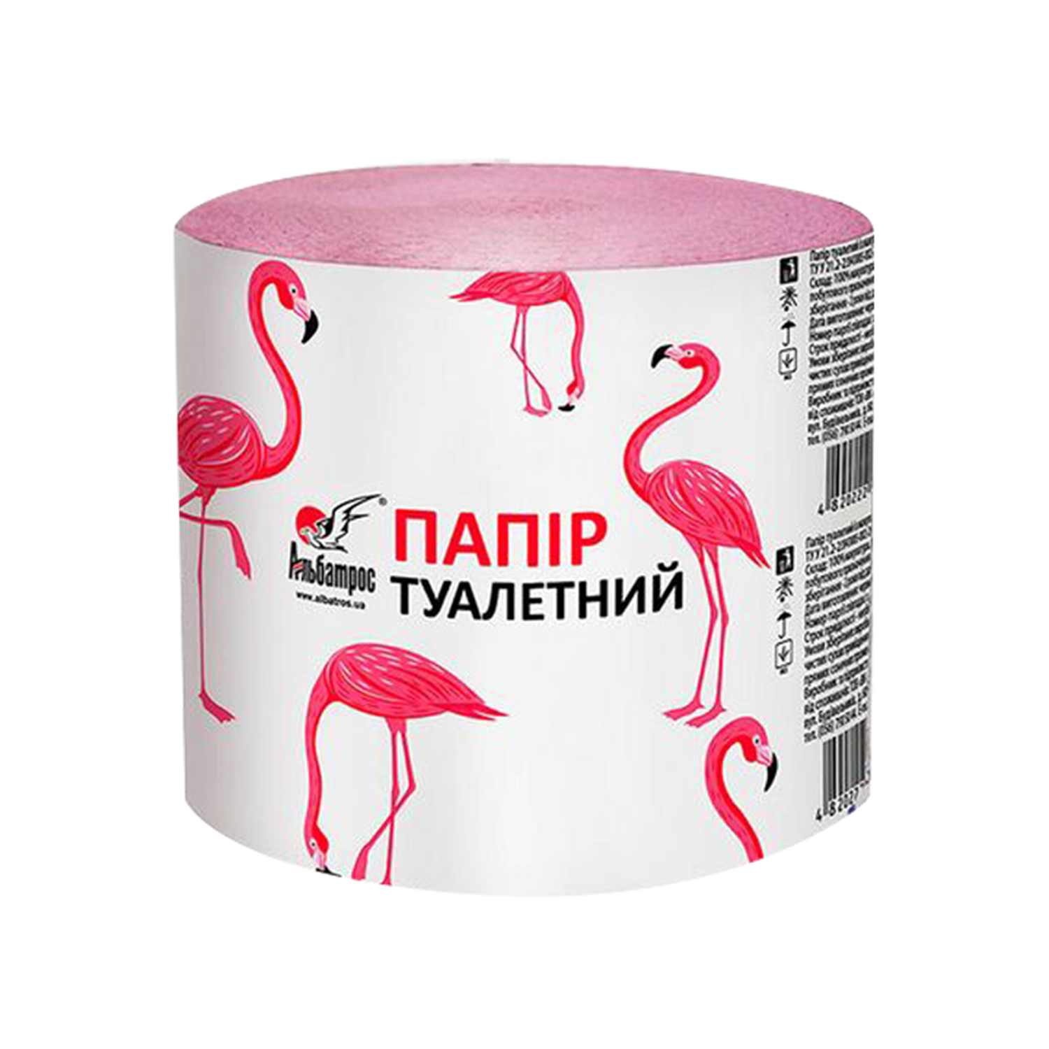Папір туал.макул., без гільзи, рожевий Альбатрос alb.80686